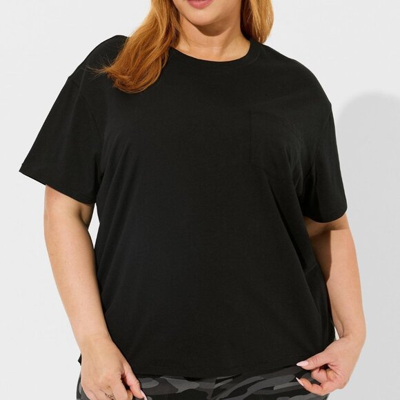 Cotton Jersey Crew Neck Pocket Tee - Picture 4 of 10